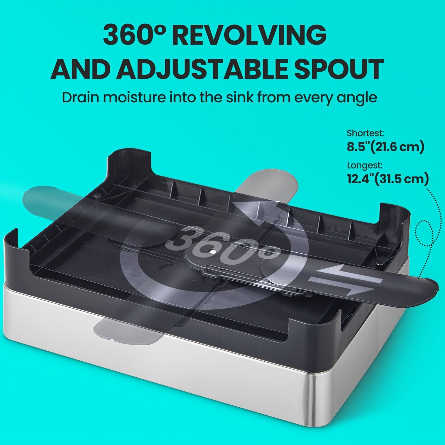 [Space-Saving Dish Rack] 2 Tier Dish Drying Rack - Space-Saving Dish Rack With Rotatable Drain Spout, Extendable Drain Spout, For Utensils, Cups, Glasses, Cutting Boards, And Easy To Assemble, New Year Gift, Valentine's Day Gift