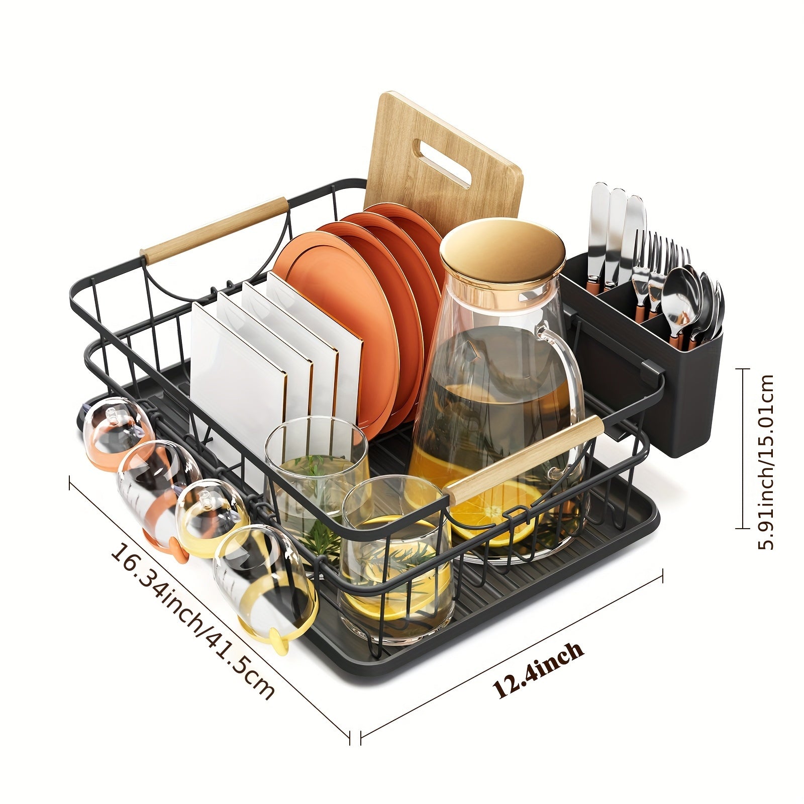 Expandable Dish Drying Rack Over The Sink Adjustable Dish Rack In Sink Or On Counter Dish Drainer With Utensil Holder Rustproof For Kitchen