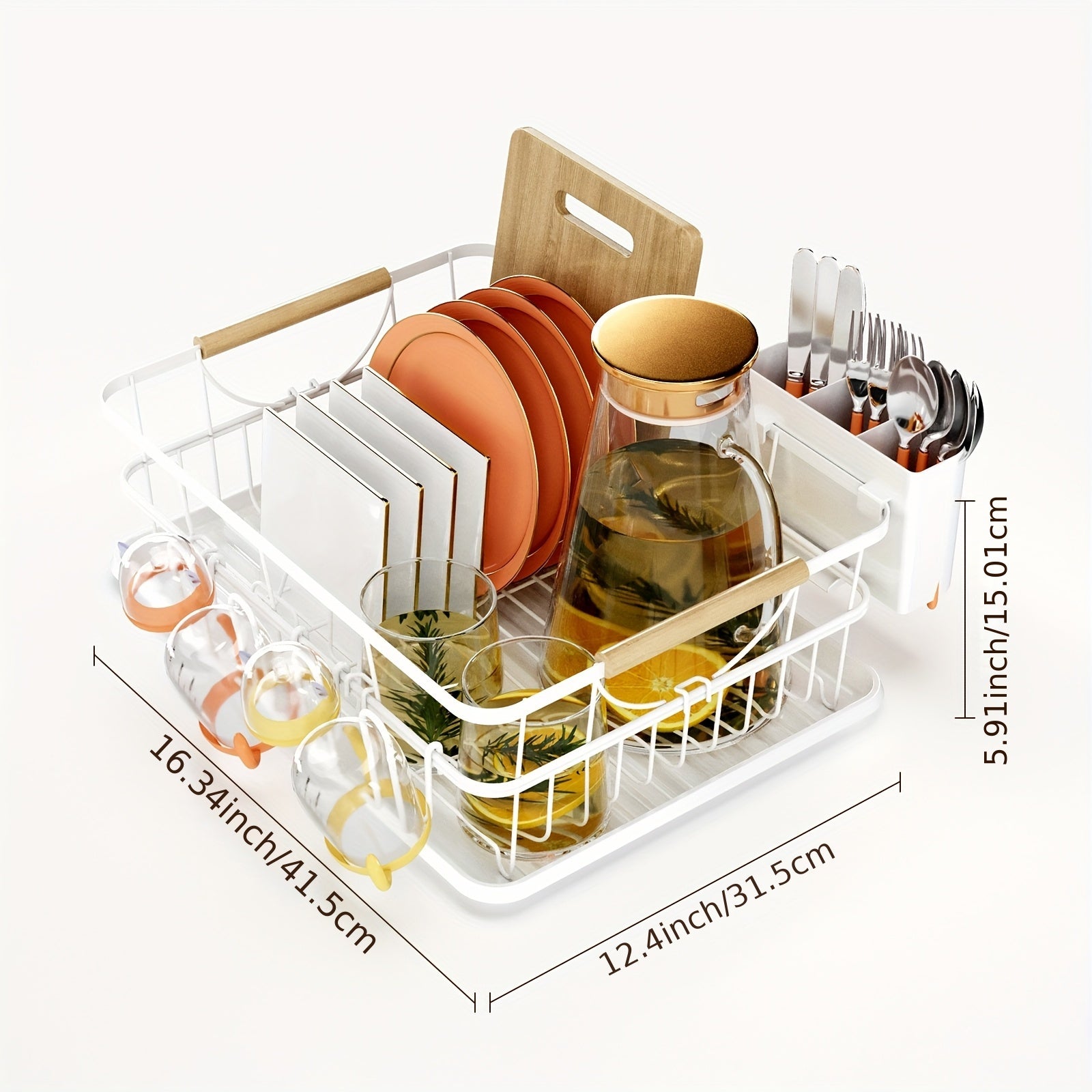 Expandable Dish Drying Rack Over The Sink Adjustable Dish Rack In Sink Or On Counter Dish Drainer With Utensil Holder Rustproof For Kitchen